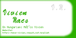 vivien macs business card